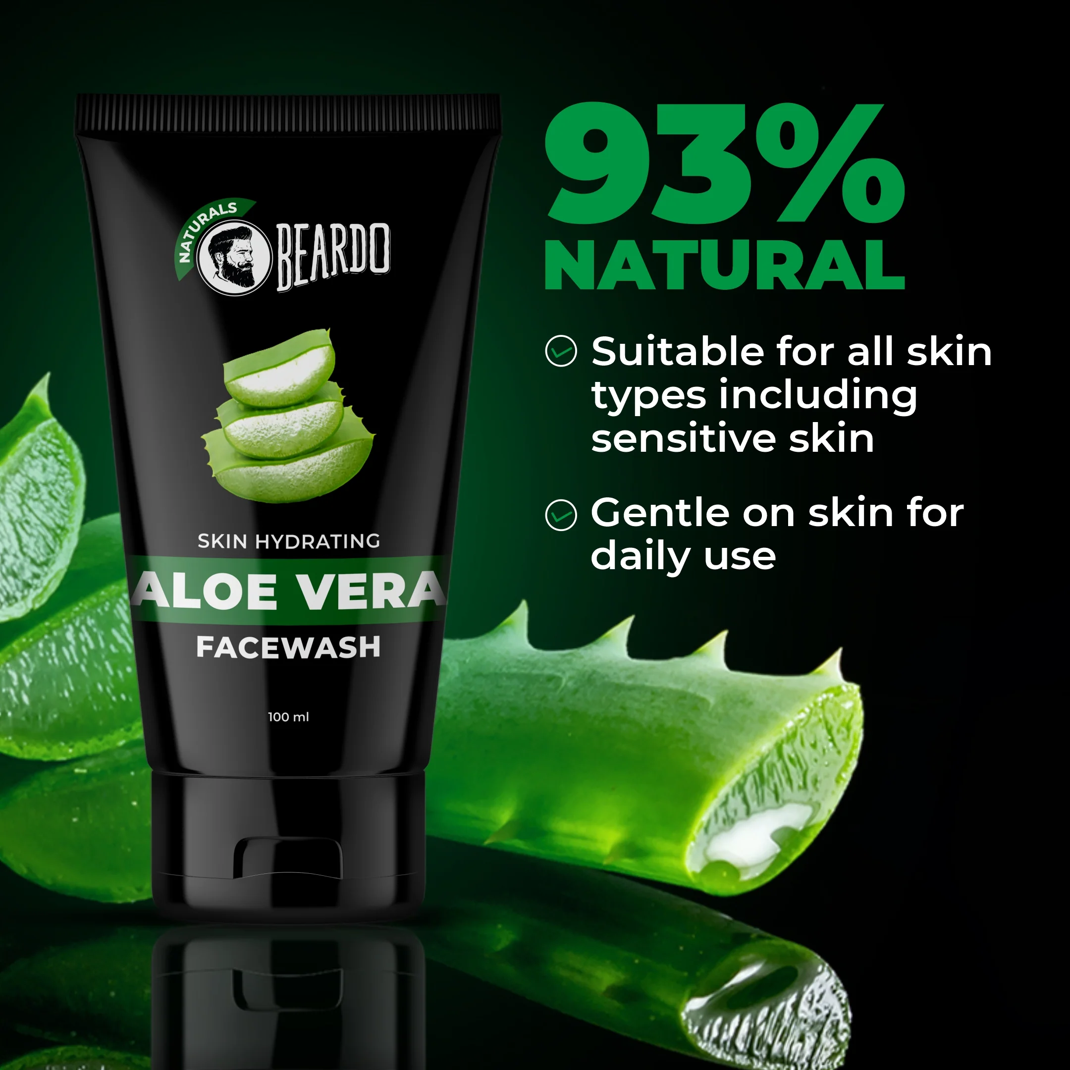 ALOE VERA Natural Facewash (For Dry Skin) (Pack of 3) - Image 4