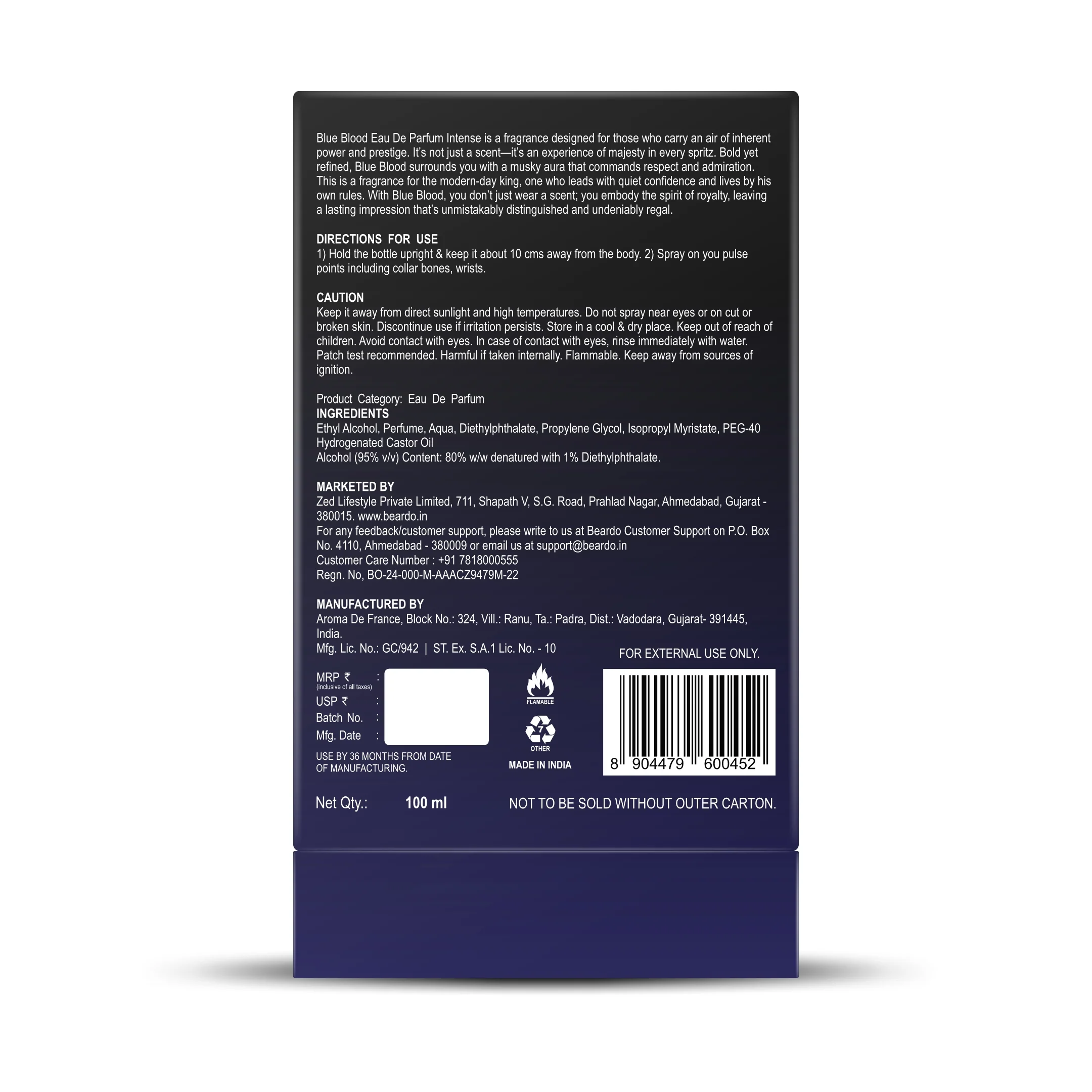 Blue Blood Perfume EDP (100ml) - Image 8