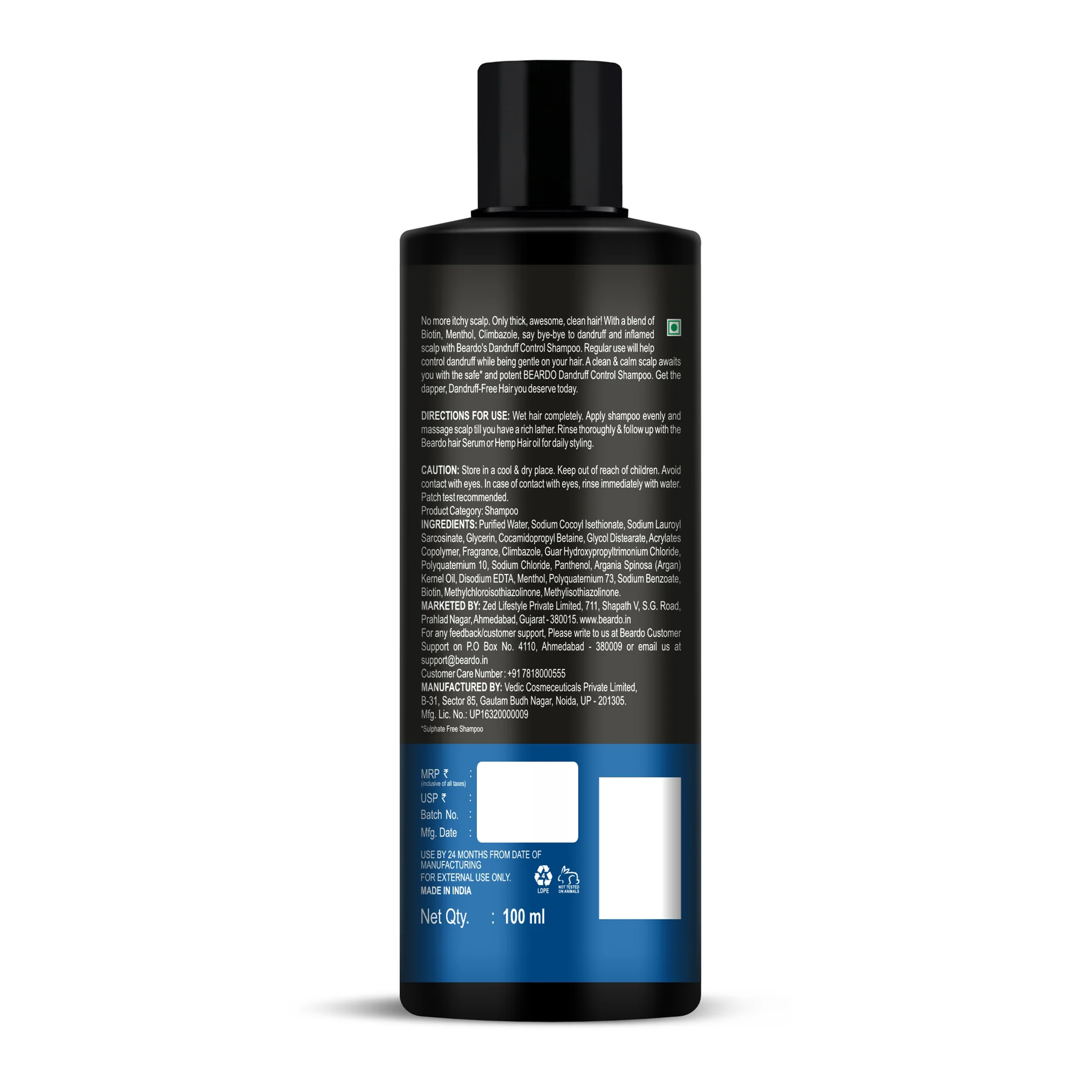Dandruff Control Sulphate Free Shampoo (100ml) - Image 7