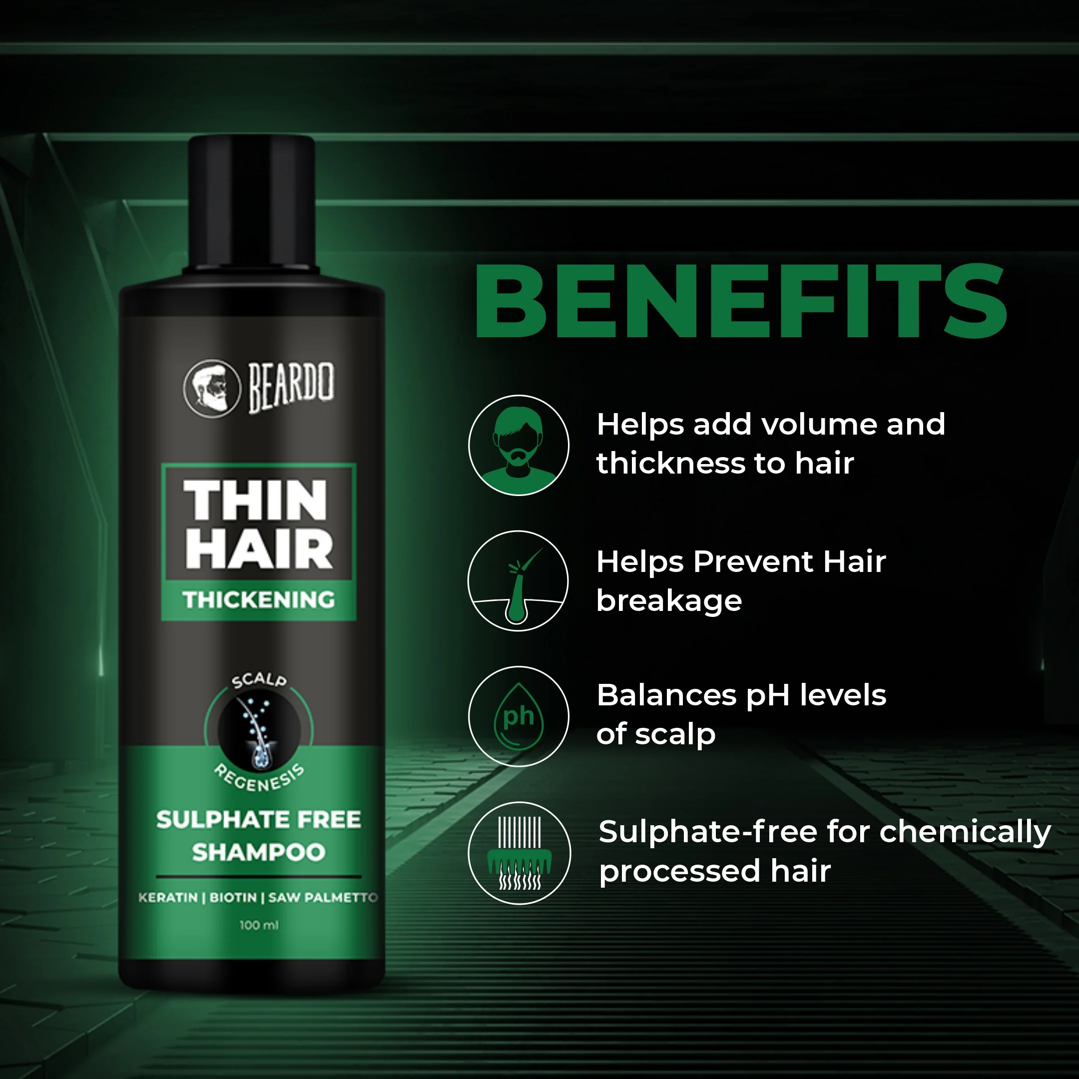 Hair Thickening Sulphate Free Shampoo (100ml) - Image 5