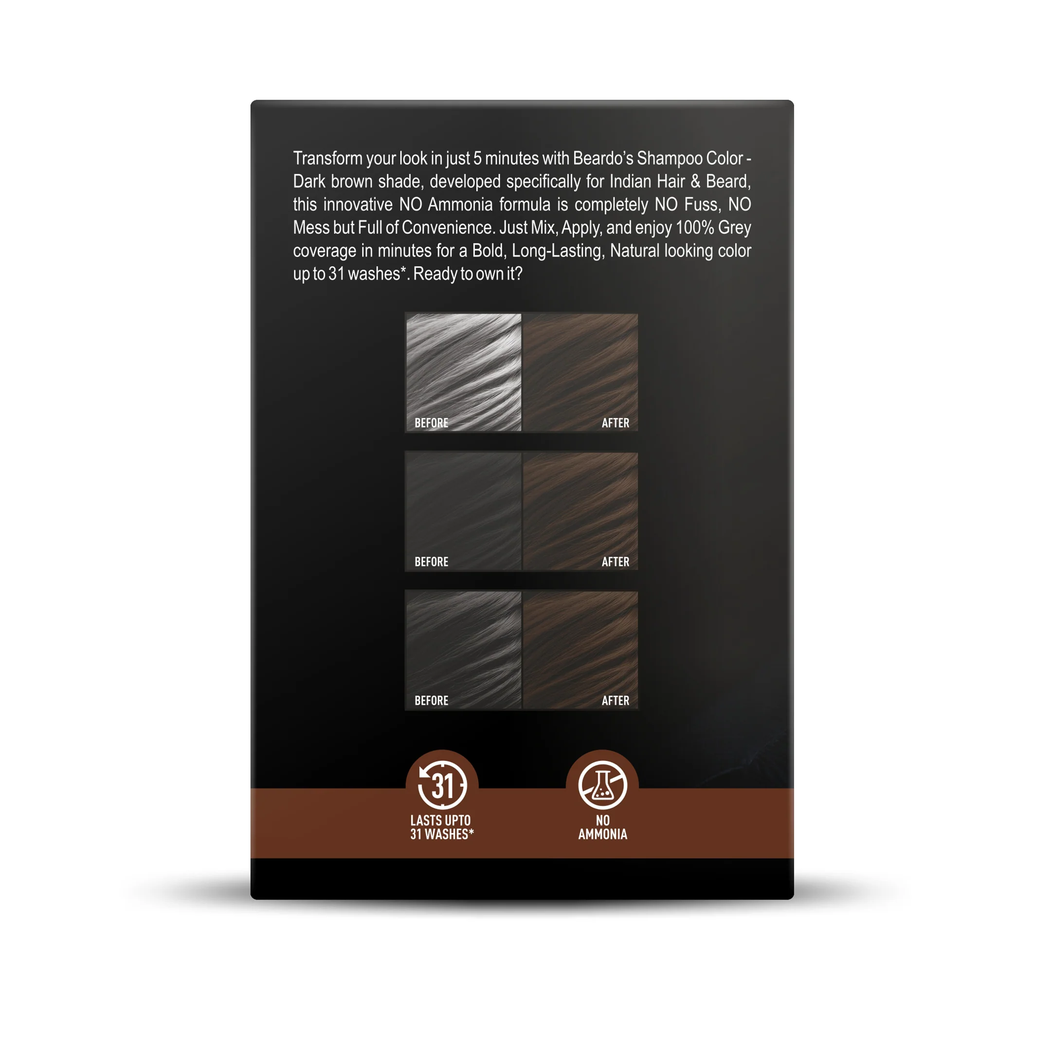 Shampoo Color for Hair and Beard (Dark Brown) - Image 11