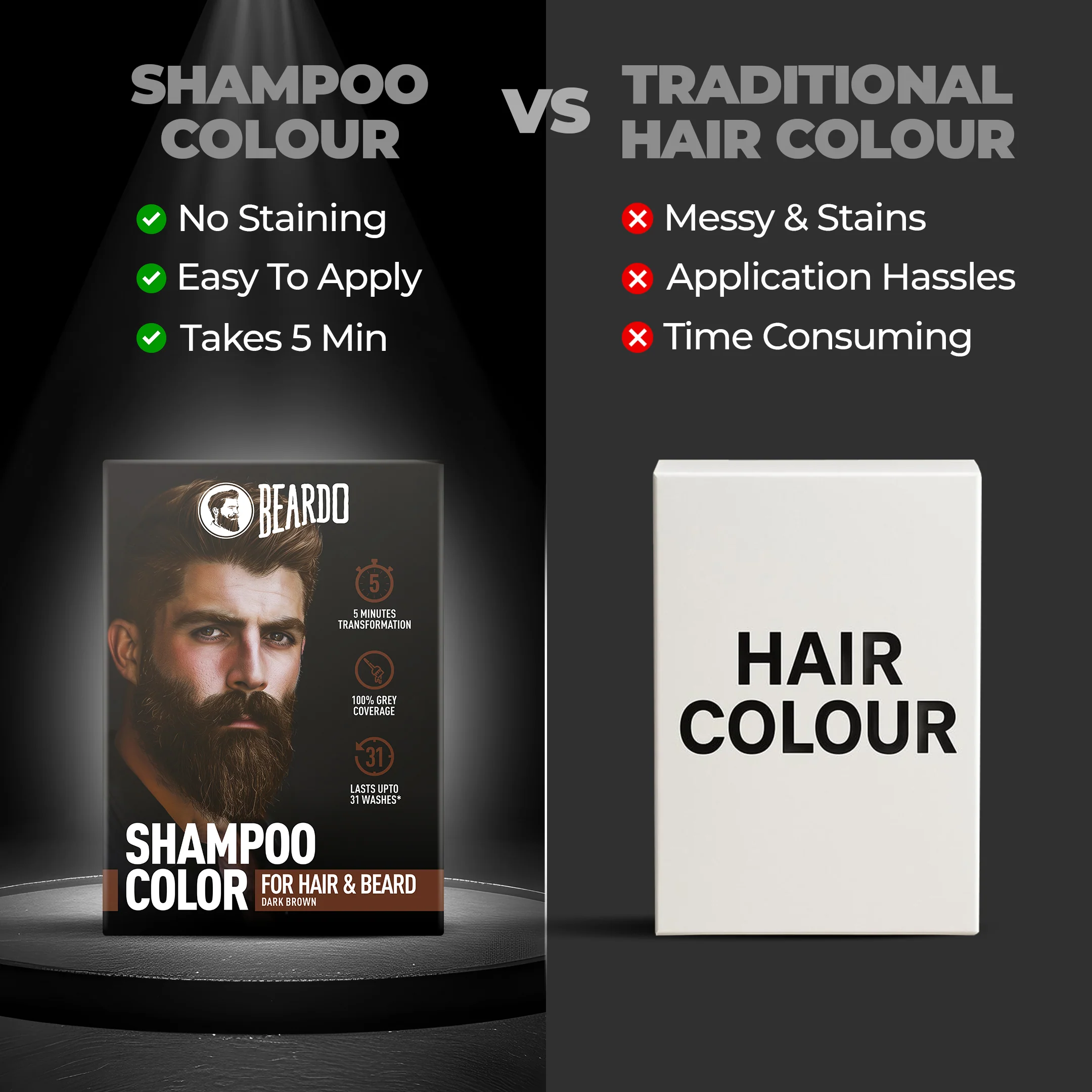 Shampoo Color for Hair and Beard (Dark Brown) - Image 9