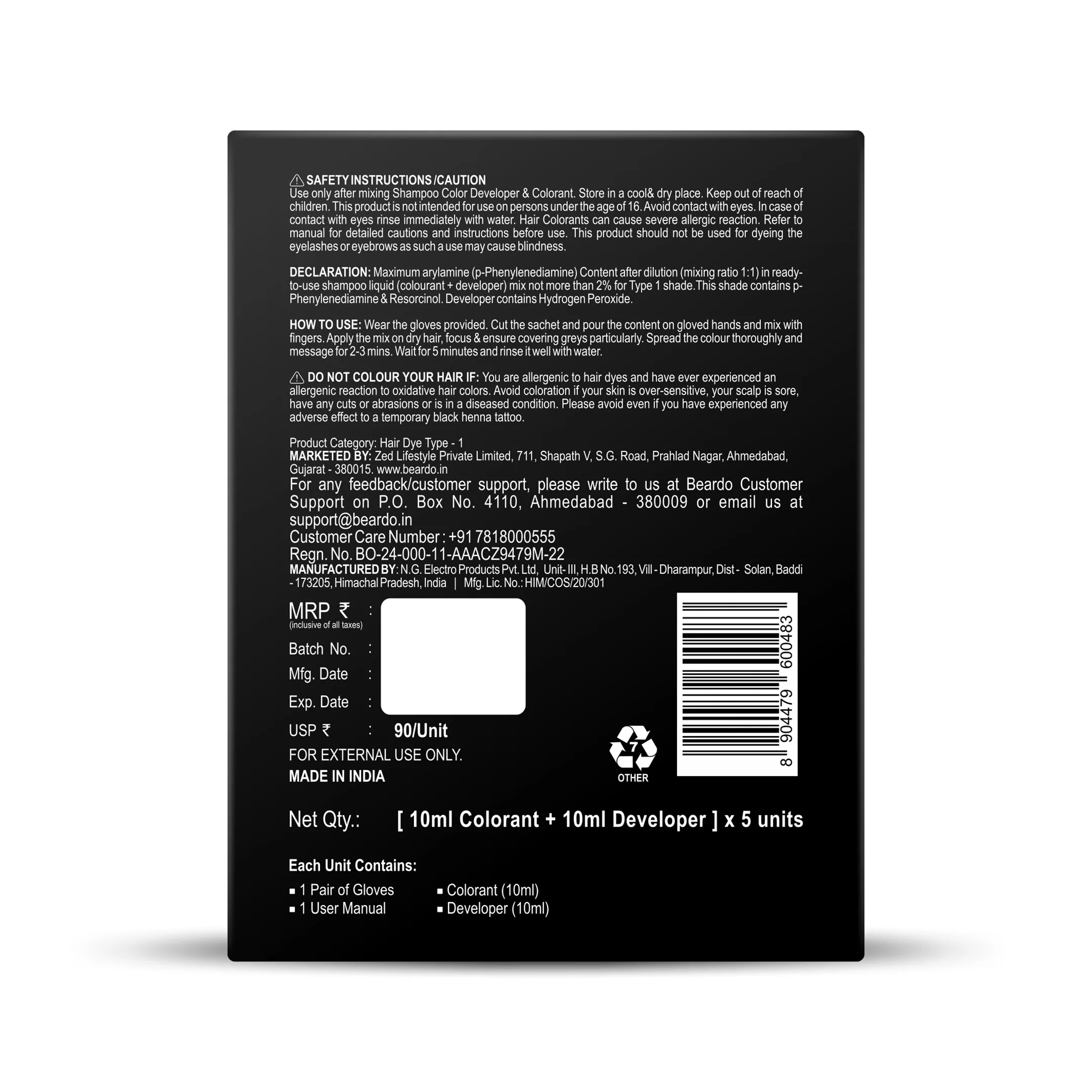 Shampoo Color for Hair and Beard (Natural Black) - Image 10