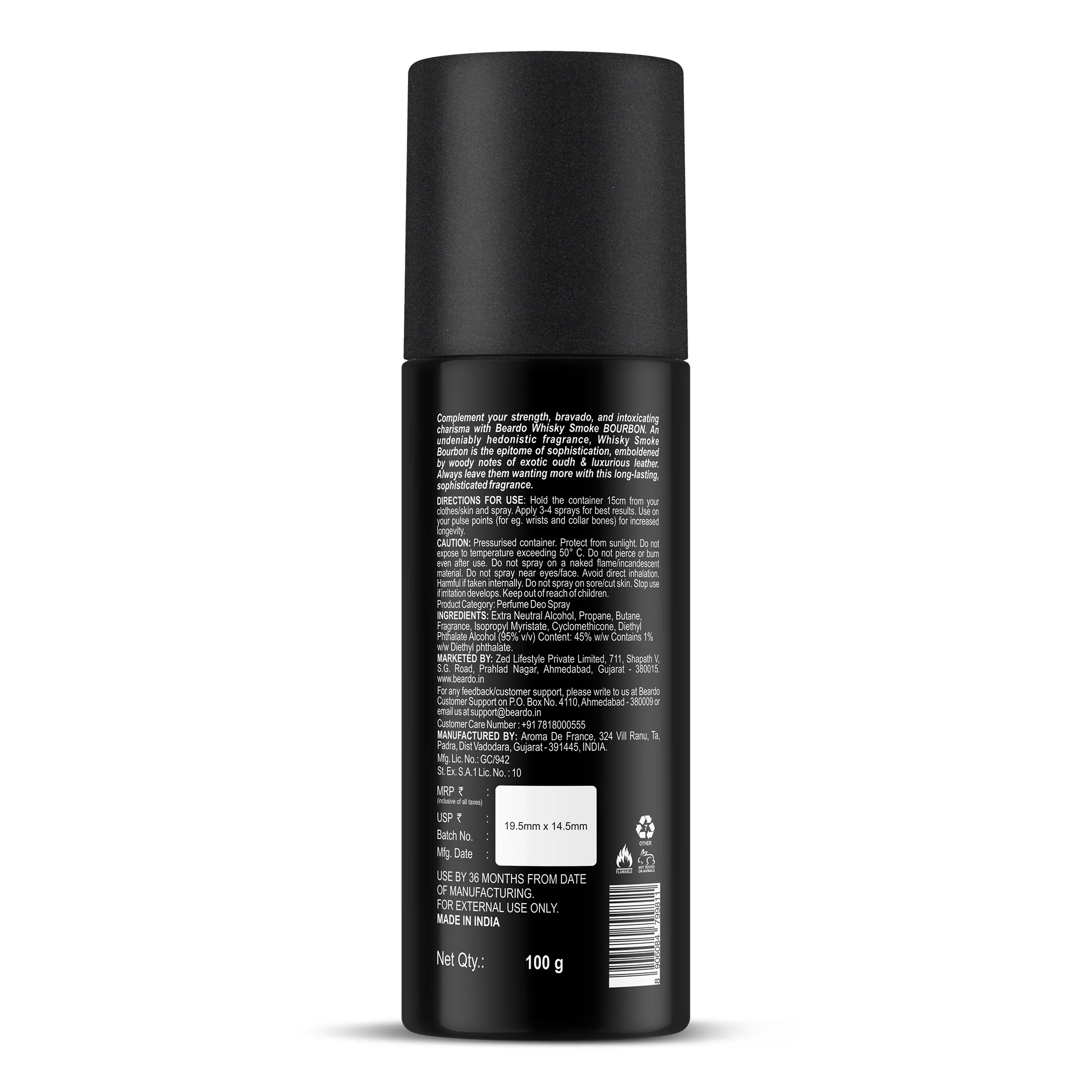 Whisky Smoke Bourbon Perfume Deo Spray 150ml - Image 5