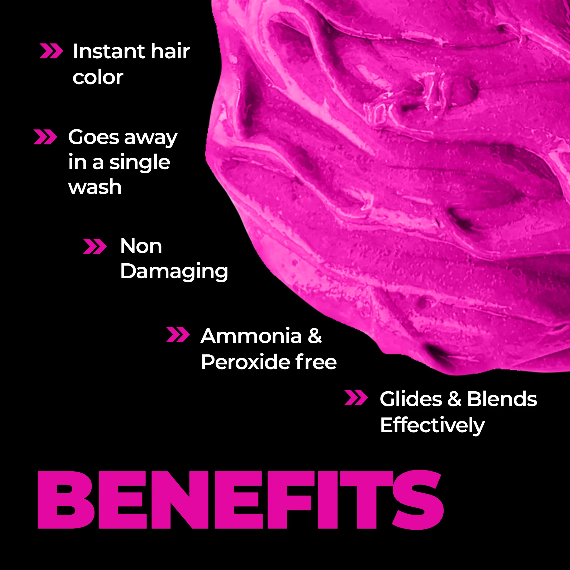 Dye Hard Temporary Hair Color Metallic Pink (25g) - Image 3