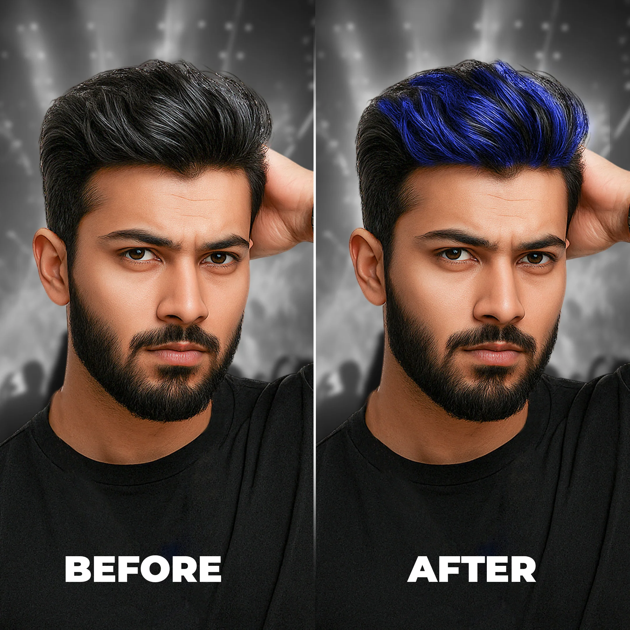 Quicky Temp Hair Color Spray Blue Edge (50ml) - Image 2