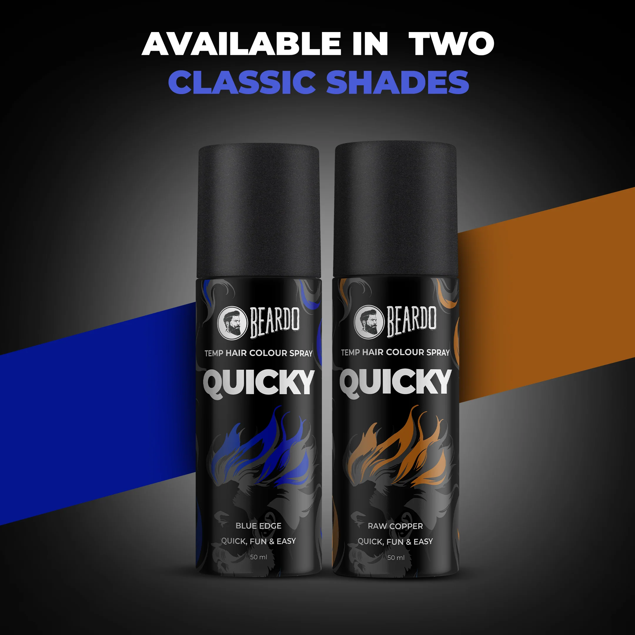 Quicky Temp Hair Color Spray Blue Edge (50ml) - Image 7