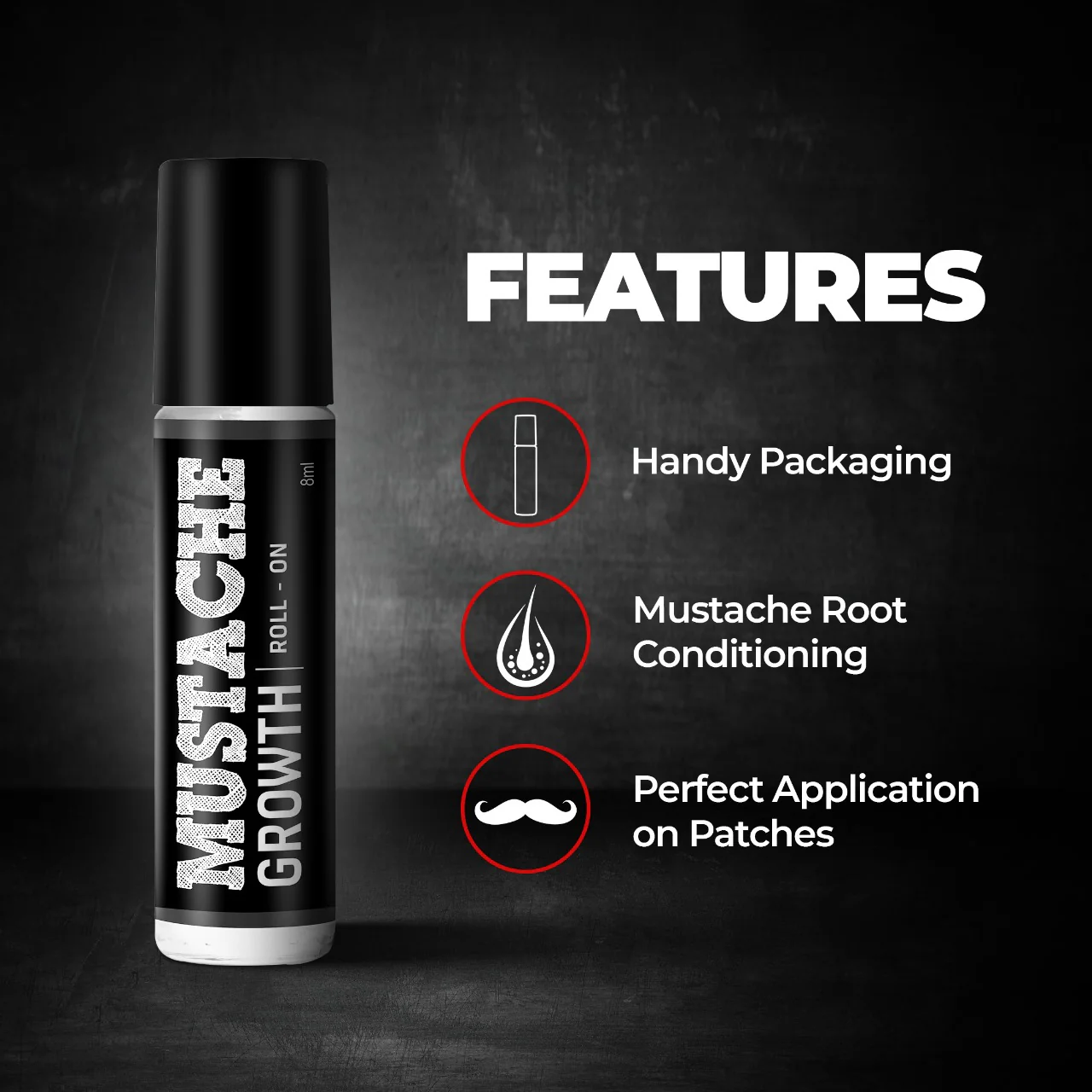 Mustache Growth Roll on (8ml) - Image 3